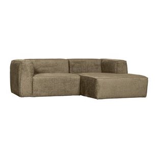 WOOOD Bean Chaise Longue Bank Rechts - Structure Velvet - Spices