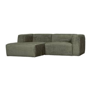 WOOOD Bean Chaise Longue Bank Links - Structure Velvet - Moss