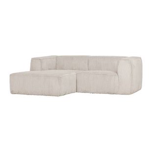 WOOOD Bean Chaise Longue Bank Links - Ribstof - Naturel - 73x254x178