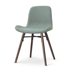 Nolon Nena-Fé eetkamerstoel saliegroen - walnoot houten onderstel
