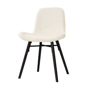 Nolon Nena-Fé Eetkamerstoel Rib Beige - Zwart Houten Onderstel