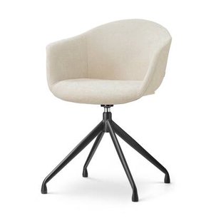 Nolon Nola-Otis Eetkamerstoel Cotton Beige - Draaibaar Zwart Onderstel