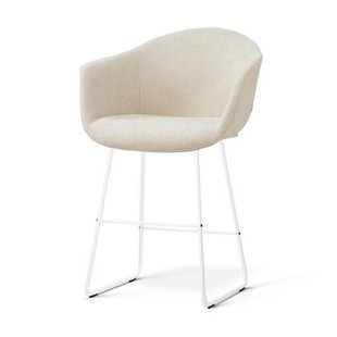 Nolon Nino-Otis Barkruk Cotton Beige - met Armleuning - Wit - 65 cm