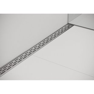 Easy Drain Compact Wall afvoergoot enkele plaat met zijuitloop 6x70cm 30mm RVS edcomw700-30