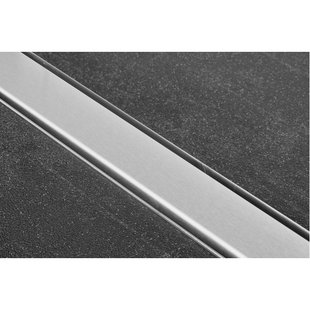 Easy Drain Compact Zero afvoergoot 6x80cm enkele plaat met zijuitloop 50mm RVS edcomz800-50