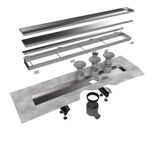 Easy Drain Multi TAF afvoergoot enkele plaat 80cm met Zero design rooster RVS edmtaf800