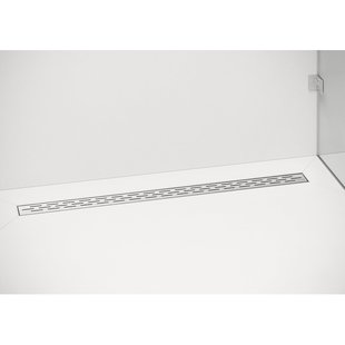 Easy Drain Compact 50 douchegoot RVS met enkele plaat RVS standaard RVS flens waterslot 50mm 100cm inbouw diepte 83mm met zijuitloop edcompr1000-50