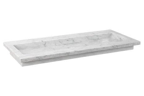 Wastafel Forzalaqua Nova Gepolijst 60.5x51.5x9.5 cm Carrara Zonder Kraangat