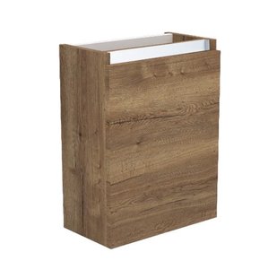 Fonteinkast Sanilux Trendline 52x40x22 cm Rechts Softclose Aluminium Tabak Oak