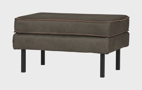 WOOOD Hocker 'Rodeo' Eco leder, kleur Legergroen