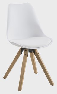 Eetkamerstoel / kuipstoel 'Lærke', kleur Wit