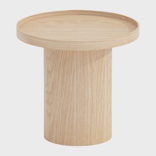 by fonQ Brik Bijzettafel Ø 50 cm - Eiken