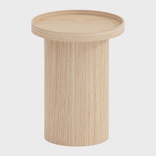 by fonQ Brik Bijzettafel Ø 40 cm - Eiken