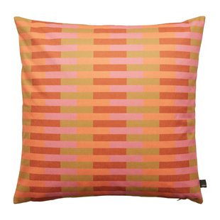 FÉST Stripes & Checks Sierkussen 60 x 60 cm - Purple / Orange