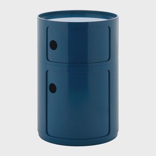 Kartell Componibili Kast Ø 42 cm - 2 Modules - Blauw