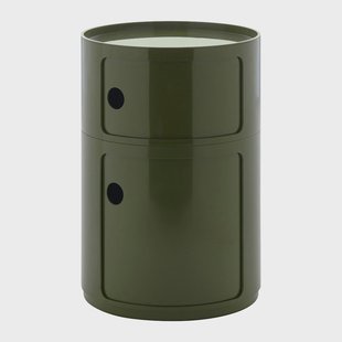 Kartell Componibili Kast Ø 42 cm - 2 Modules - Groen