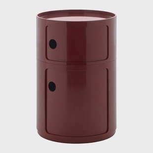 Kartell Componibili Kast Ø 42 cm - 2 Modules - Burgundy