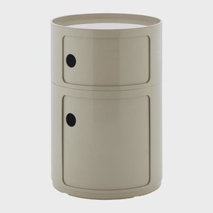 Kartell Componibili Kast Ø 42 cm - 2 Modules - Duifgrijs