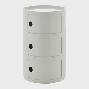 Kartell Componibili Kast Ø 42 cm - 3 Modules - Wit