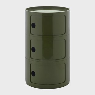 Kartell Componibili Kast Ø 42 cm - 3 Modules - Groen