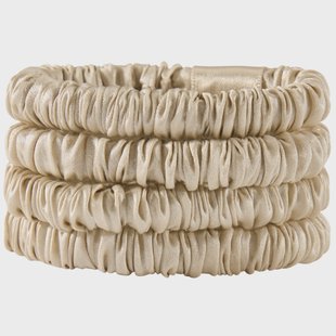 Lenoites Mulberry Silk Skinny Scrunchies Beige