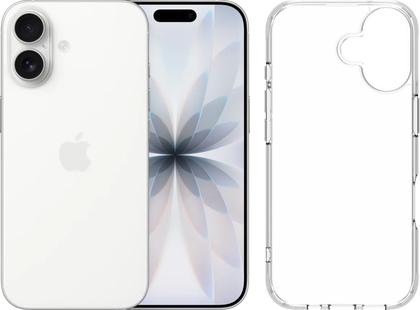 Apple iPhone 17 256GB Wit + BlueBuilt Protective Back Cover Transparant