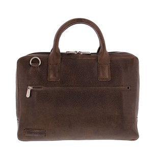 Plevier Laptoptas  Heren Bruin Leer