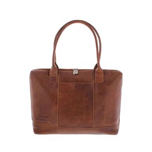 Plevier Laptoptas  Dames Cognac Leer