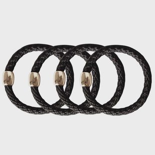 By Bangerhead Braided Hair Tie Black (4 pcs)