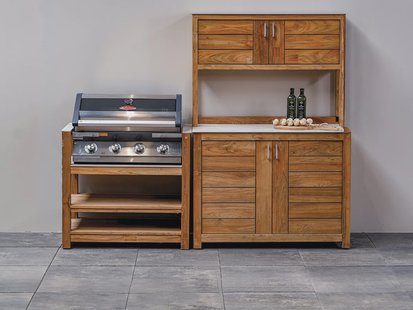 Passion Grills | Buitenkeuken Module Milano | Opstelling 10 | Albastro Cream