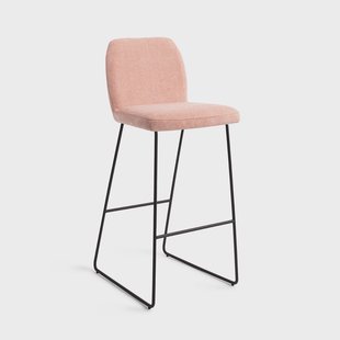 Jesper Home Barkruk 'Ikata' Slide Black, kleur Anemone (zithoogte 75cm)