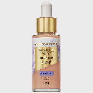 Max Factor Miracle Pure 2in1 Skin Reset Serum Foundation 40-60 Light
