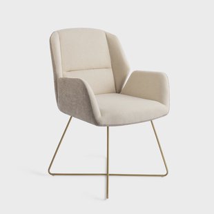 Jesper Home Eetkamerstoel 'Myoko' Cross Gold, kleur Sandy Hill