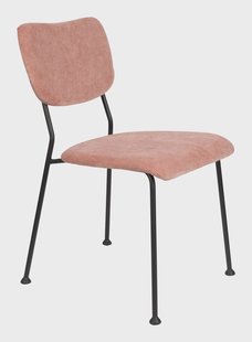 Zuiver Eetkamerstoel 'Benson' Rib, kleur Roze