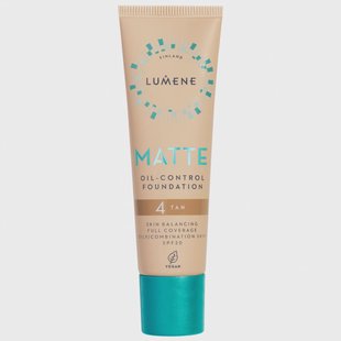 Lumene Matte Oil-Control Foundation SPF20 4 Tan (30 ml)