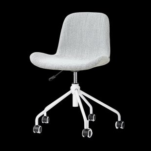 Nout-Fé bureaustoel grijs melange - wit onderstel
