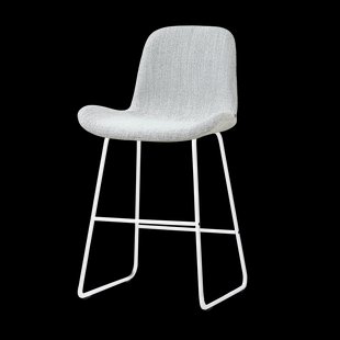 Nino-Fé barkruk grijs melange - wit onderstel - 65 cm