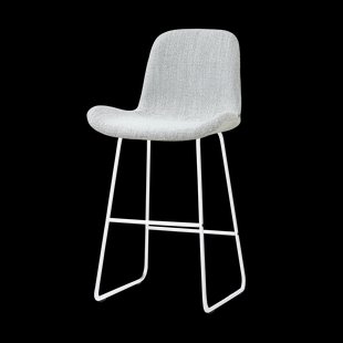 Nino-Fé barkruk grijs melange - wit onderstel - 75 cm