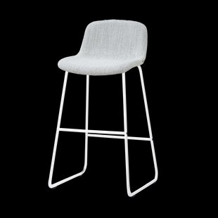 Nino-Mats barkruk grijs melange - wit onderstel - 75 cm