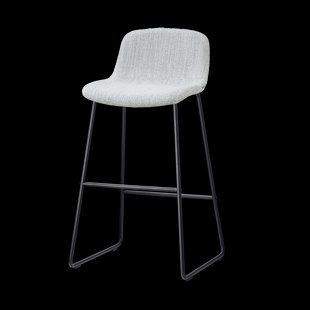 Nino-Mats barkruk grijs melange - zwart onderstel - 75 cm