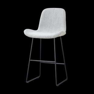 Nino-Fé barkruk grijs melange - zwart onderstel - 75 cm