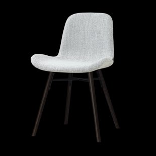 Nena-Fé eetkamerstoel grijs melange - zwart houten onderstel