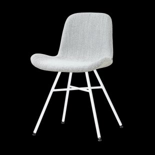 Noa-Fé eetkamerstoel grijs melange - wit onderstel