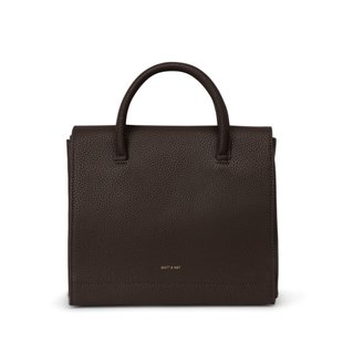 Matt Nat Handtas  Dames Donkerbruin - Vegan leer