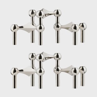 STOFF STOFF Nagel kandelaar 6-pack - Chroom STOFF Nagel kandelaar 6-pack - Chroom