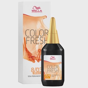 Wella Color Fresh 8/03 Light Blonde Natural Gold (75ml)