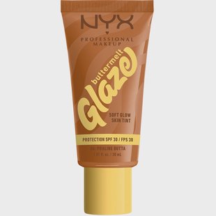 NYX Professional Makeup Buttermelt Glaze Skin Tint SPF30 Foundation 06 Praline Butta (30 ml)