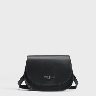 Isabel Bernard Montmartre Manon zwarte plantaardig gelooide leren crossbody tas voor dames