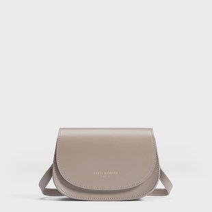 Isabel Bernard Montmartre Manon taupe plantaardig gelooide leren crossbody tas voor dames