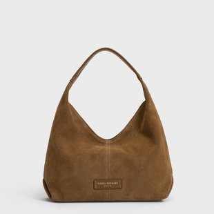 Isabel Bernard Honoré Grace mini bruine suède handtas voor dames